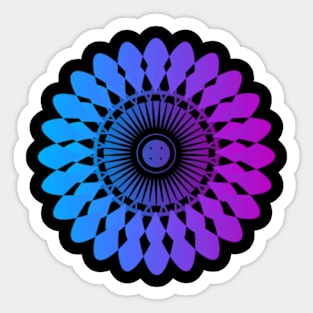 MANDALA, MANDALA NEON Sticker